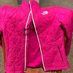 Hot pink North Face jacket